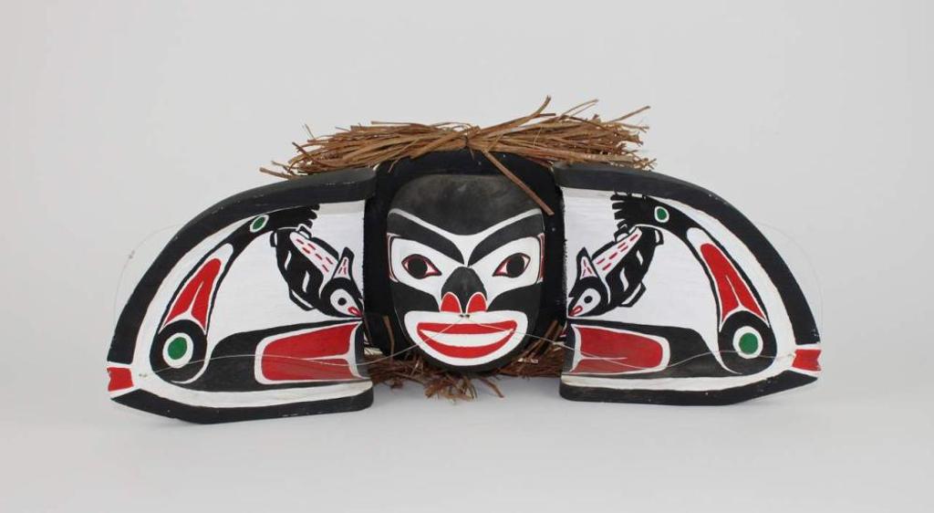 Charles Joseph (1959) - a carved and polychromed transformation Salmon mask