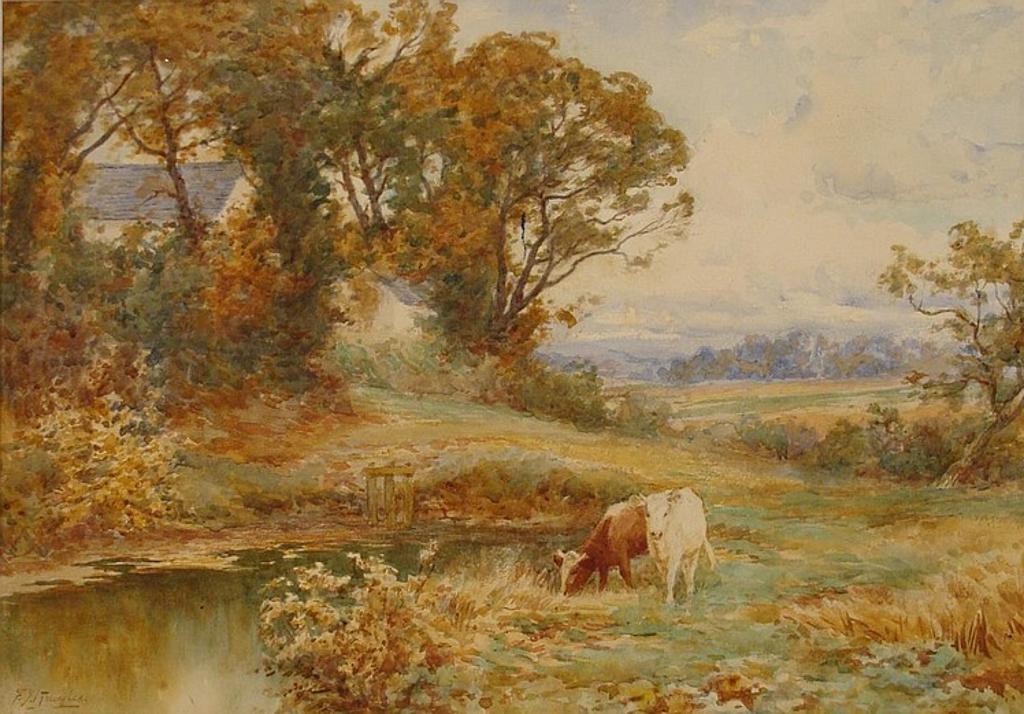 Frederick James Knowles (1874-1931) - Cows By a Road