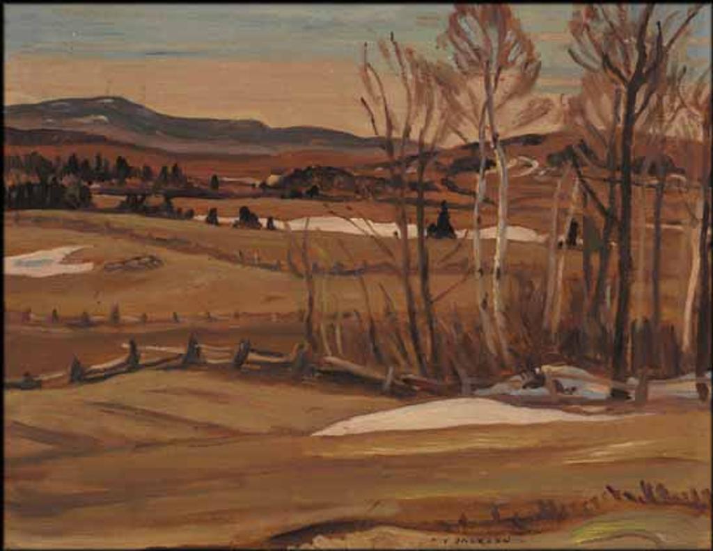 Alexander Young (A. Y.) Jackson (1882-1974) - A Winter Landscape / Autumn Trees (verso)