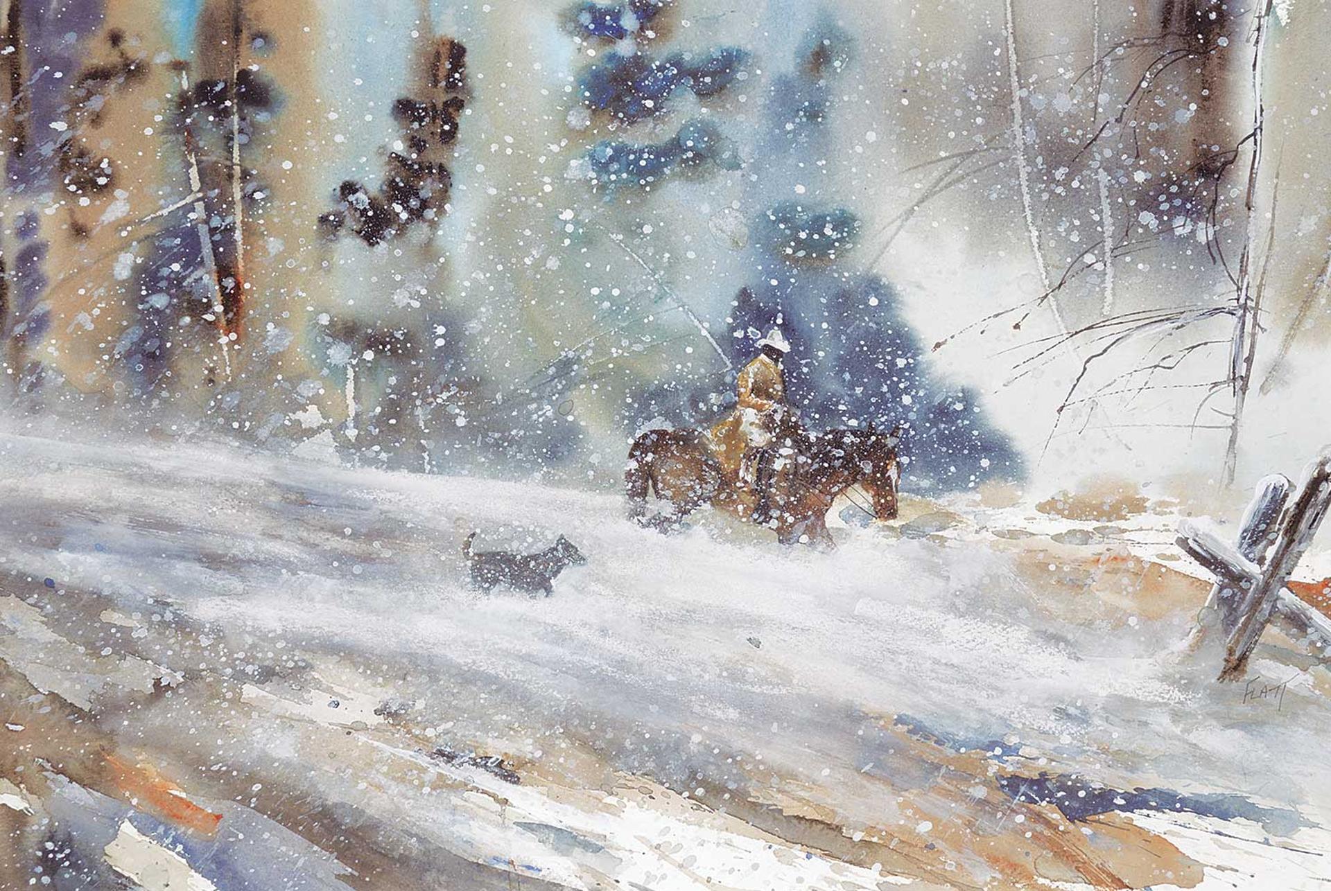 Graham Flatt (1959) - Untitled - Rider in the Snow