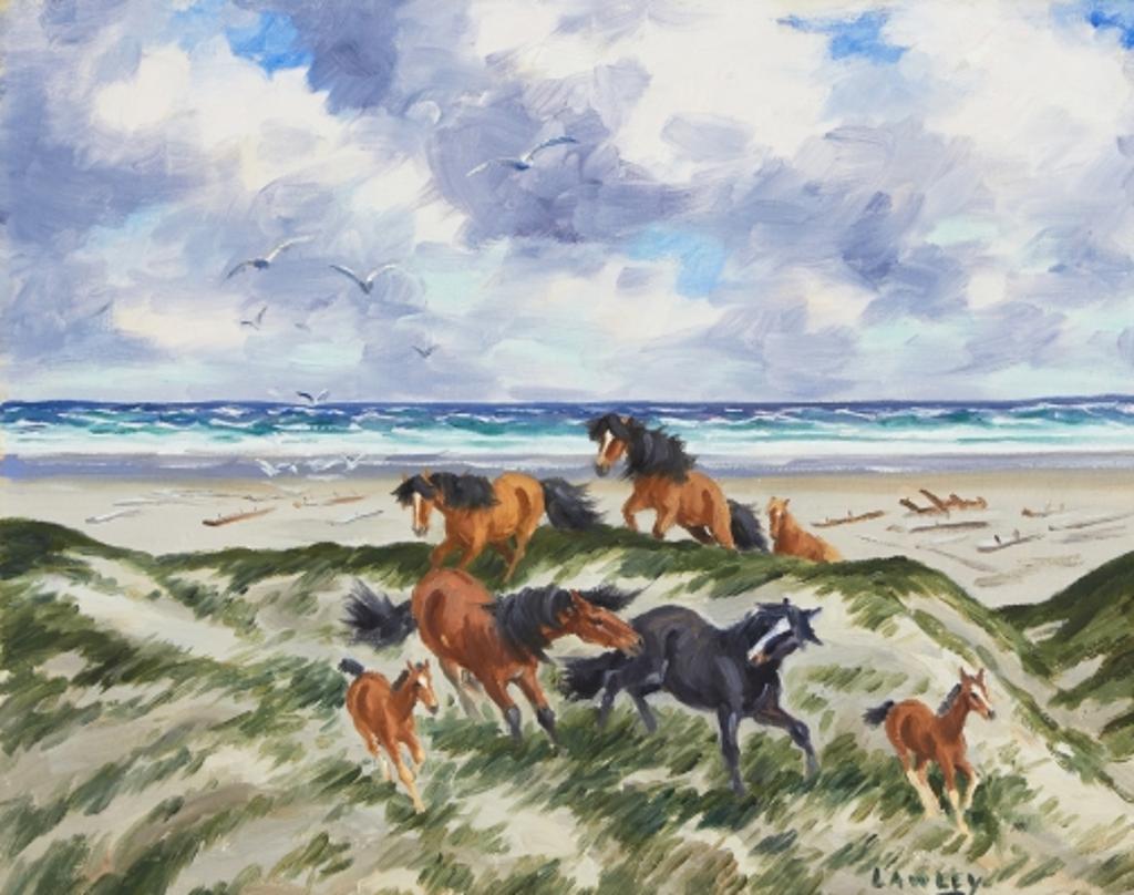 John Douglas Lawley (1906-1971) - Sable Island, Coming up from the Beach