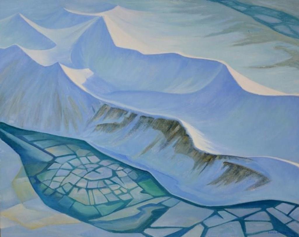 Doris Jean McCarthy (1910-2010) - STARRED ICE FROM THE TWIN OTTER