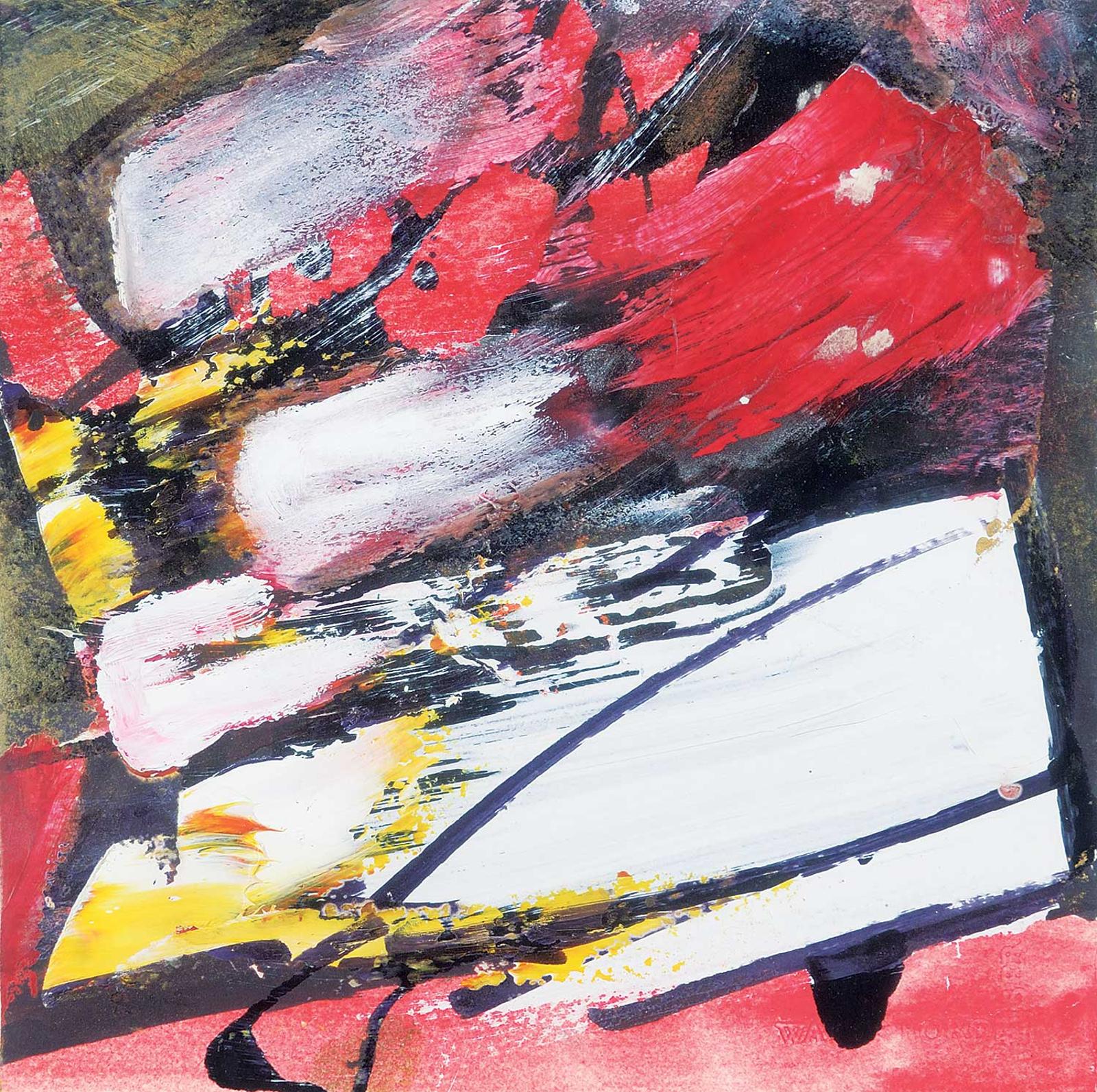 Marcelle Ferron (1924-2001) - Untitled - Red, Black and Yellow Abstract
