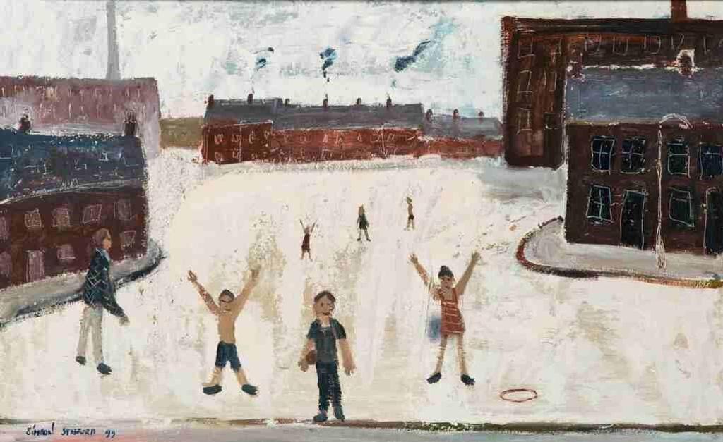 Simeon Stafford (1956) - Group of Children with Mills (1999)