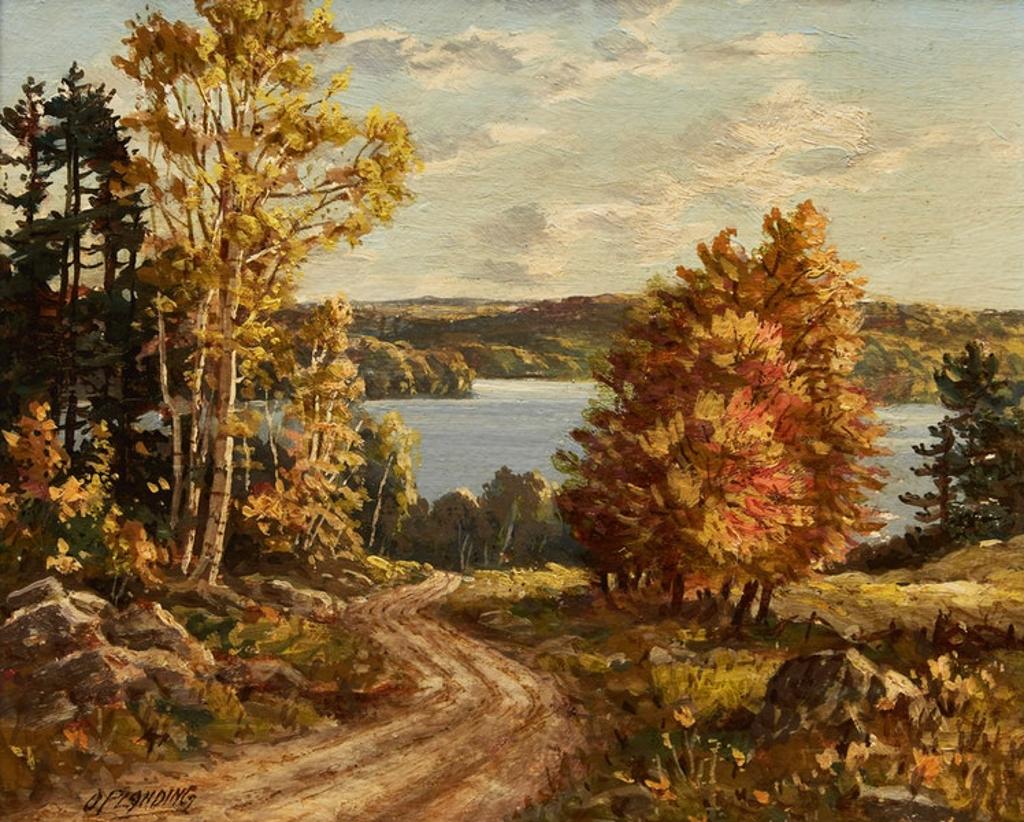 Otto Planding (1887-1964) - Winding Road; Northern Ontario Near Huntsville; Muskoka