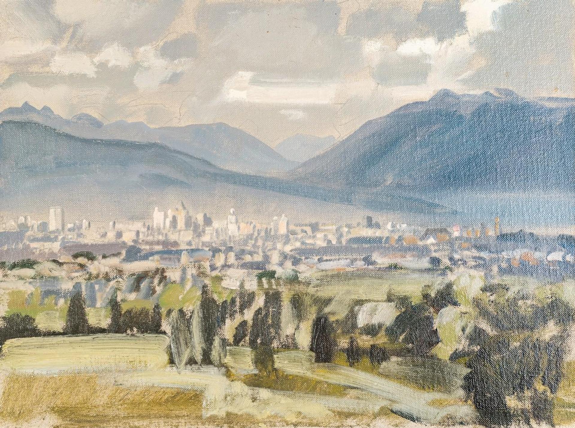 Peter Maxwell Ewart (1918-2001) - Vancouver from Little Mountain (Study)
