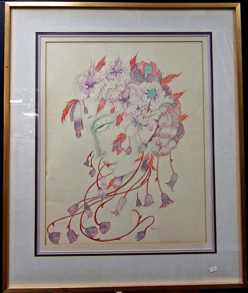 Toller Cranston (1949-2015) - Untitled (Floral Headdress)
