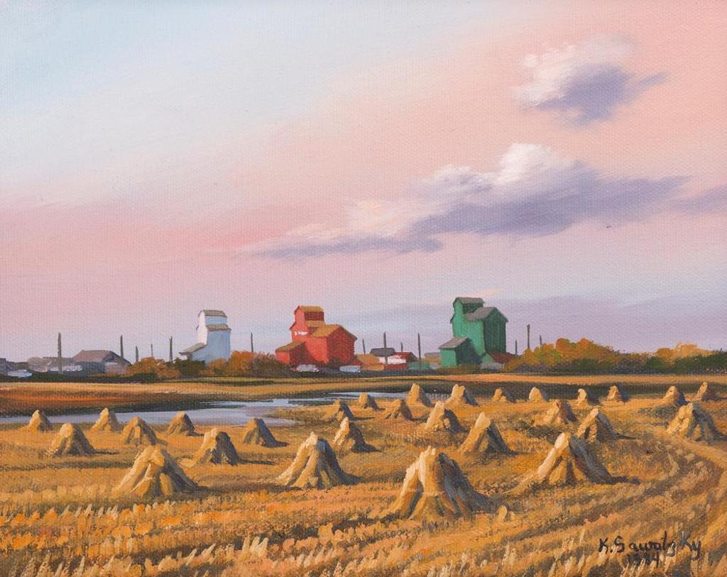 Kelvin Sawatzky - Untitled - Town at Harvest Time