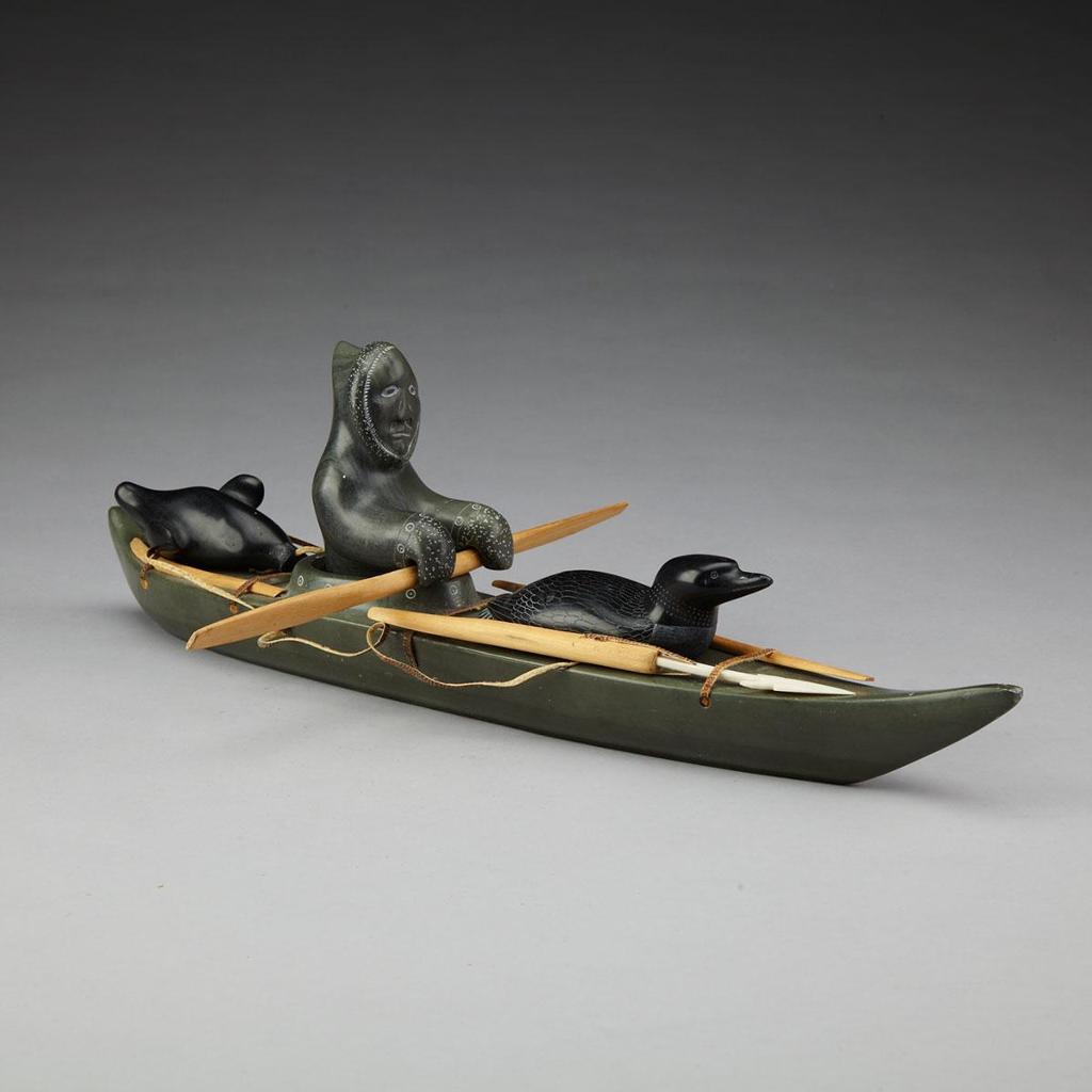 Simeonie Uppik (1928) - Kayaker With Loon