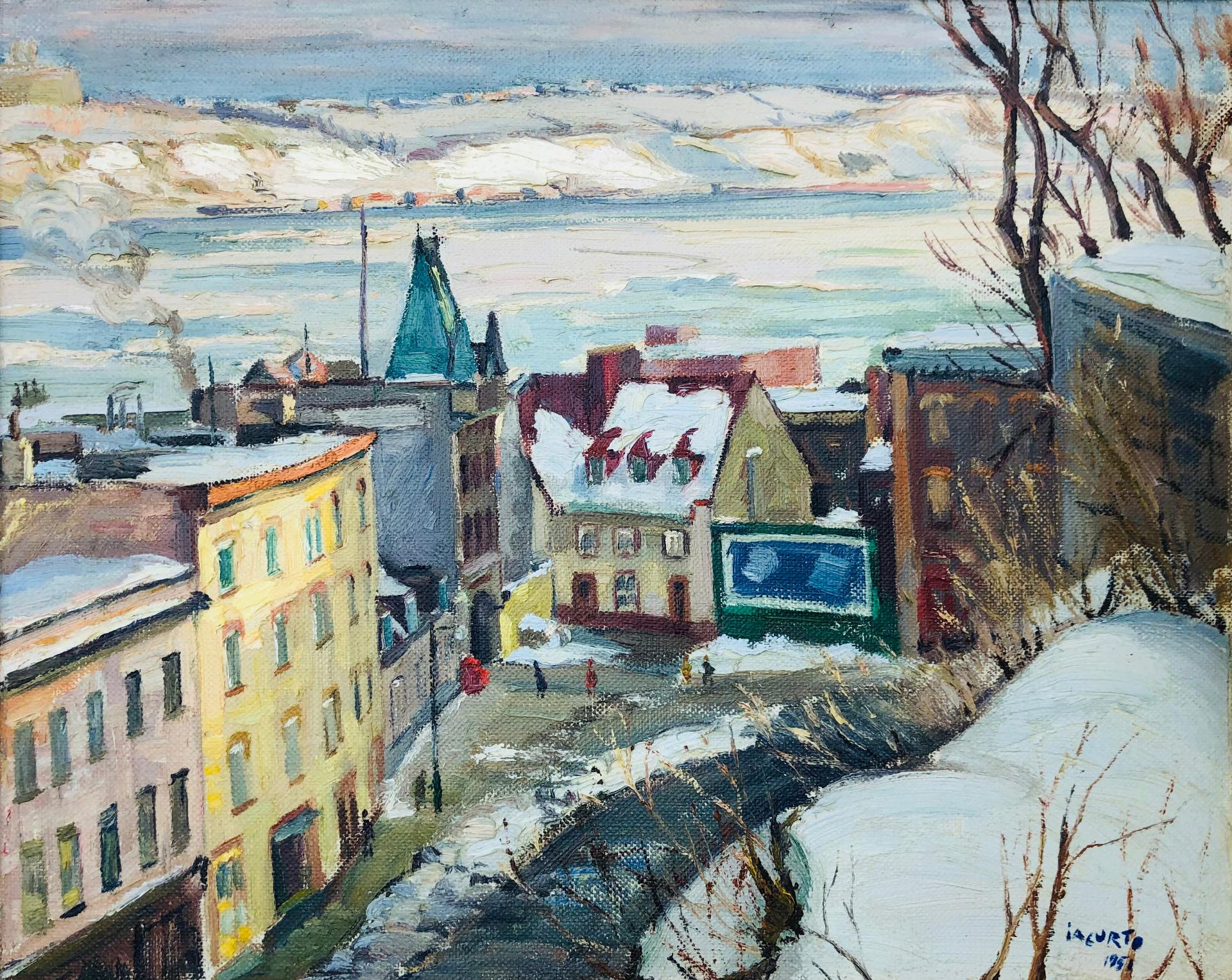 Francesco (Frank) Iacurto (1908-2001) - Vue de Québec en hiver, 1951