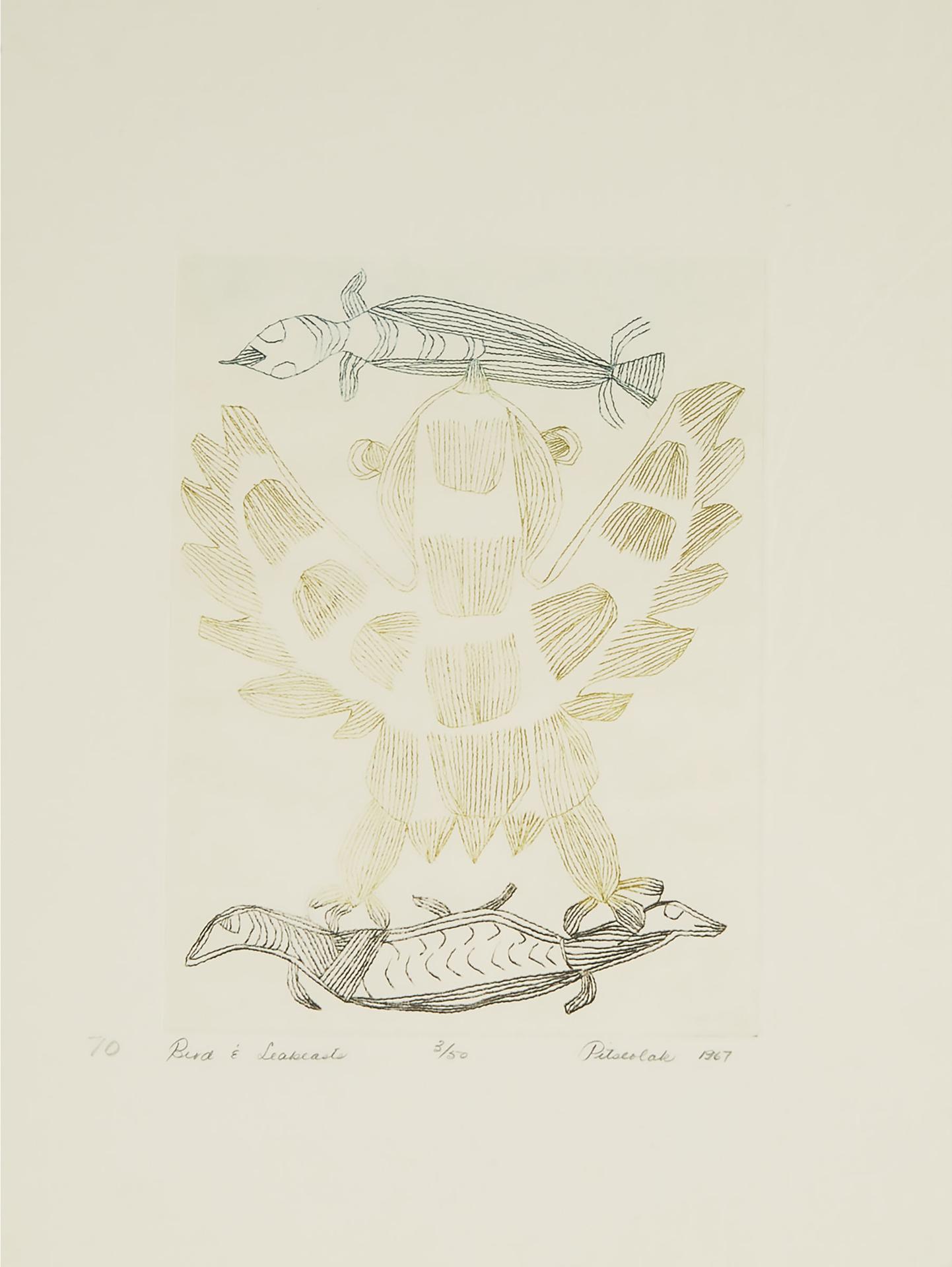 Pitseolak Ashoona (1904-1983) - Birds And Sea Beasts