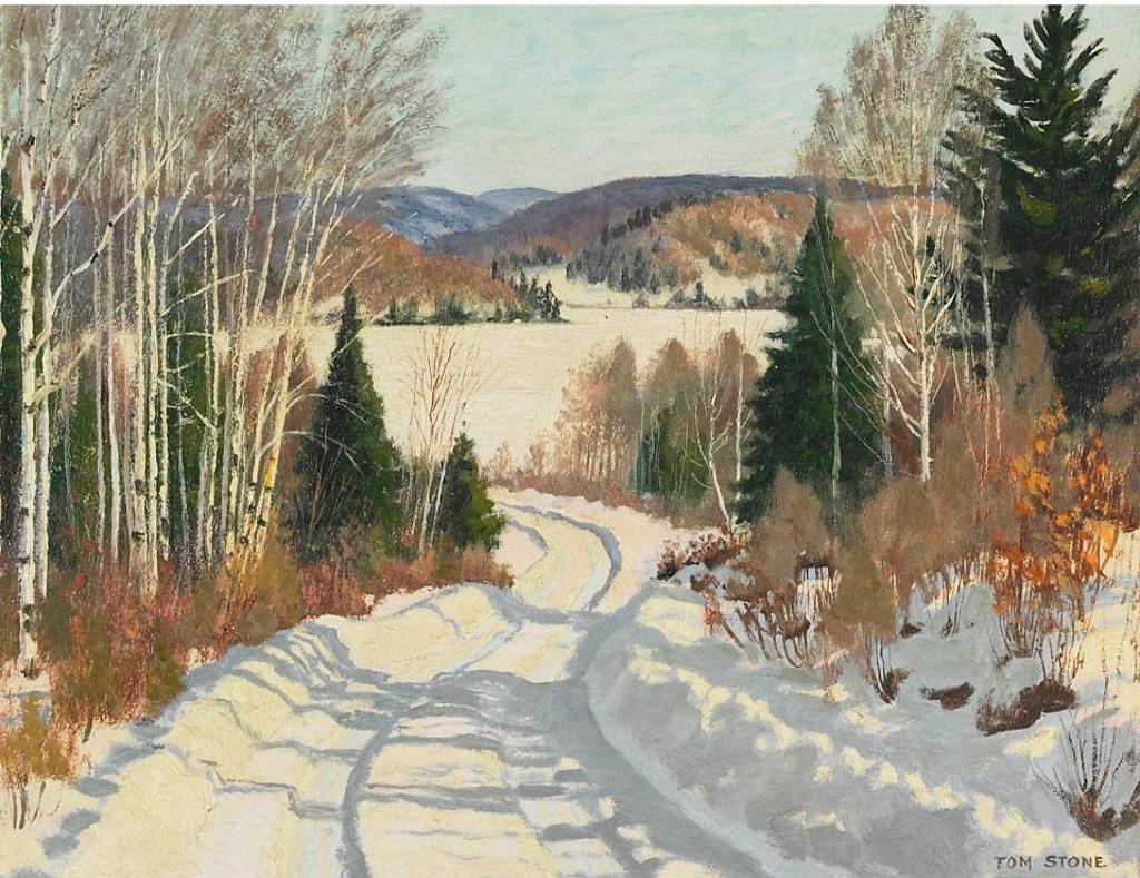 Thomas Albert Stone (1897-1978) - Winter Road, Restoule Lake