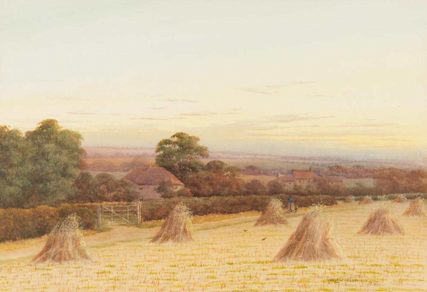 George Oyston (1861-1937) - Haystacks