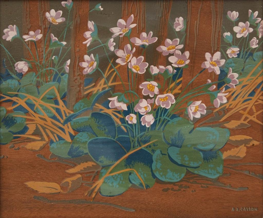 Alfred Joseph (A.J.) Casson (1898-1992) - Hepatica Flowers