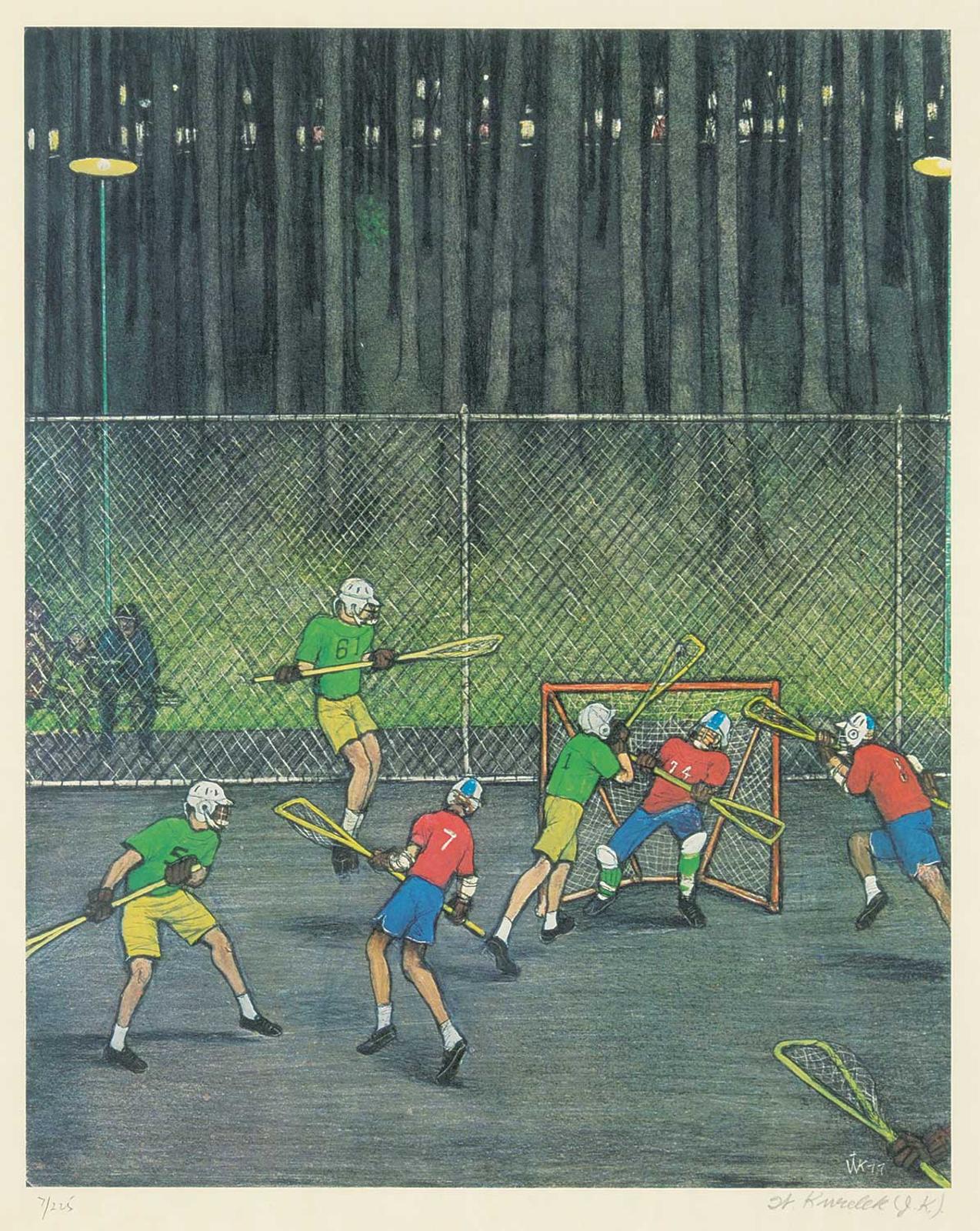 William Kurelek (1927-1977) - Untitled - Lacrosse  #7/225