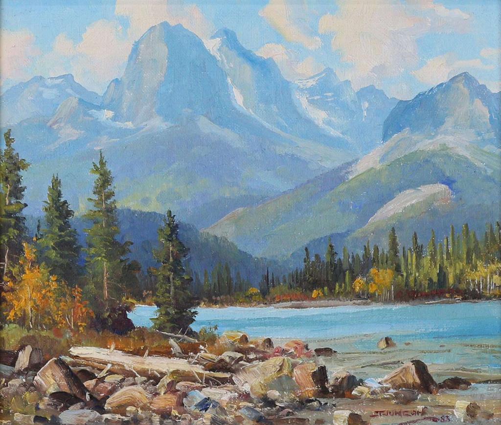 Duncan Mackinnon Crockford (1922-1991) - Autumn Comes To The Spray Lakes Country Nr. Canmore, Alta; 1983