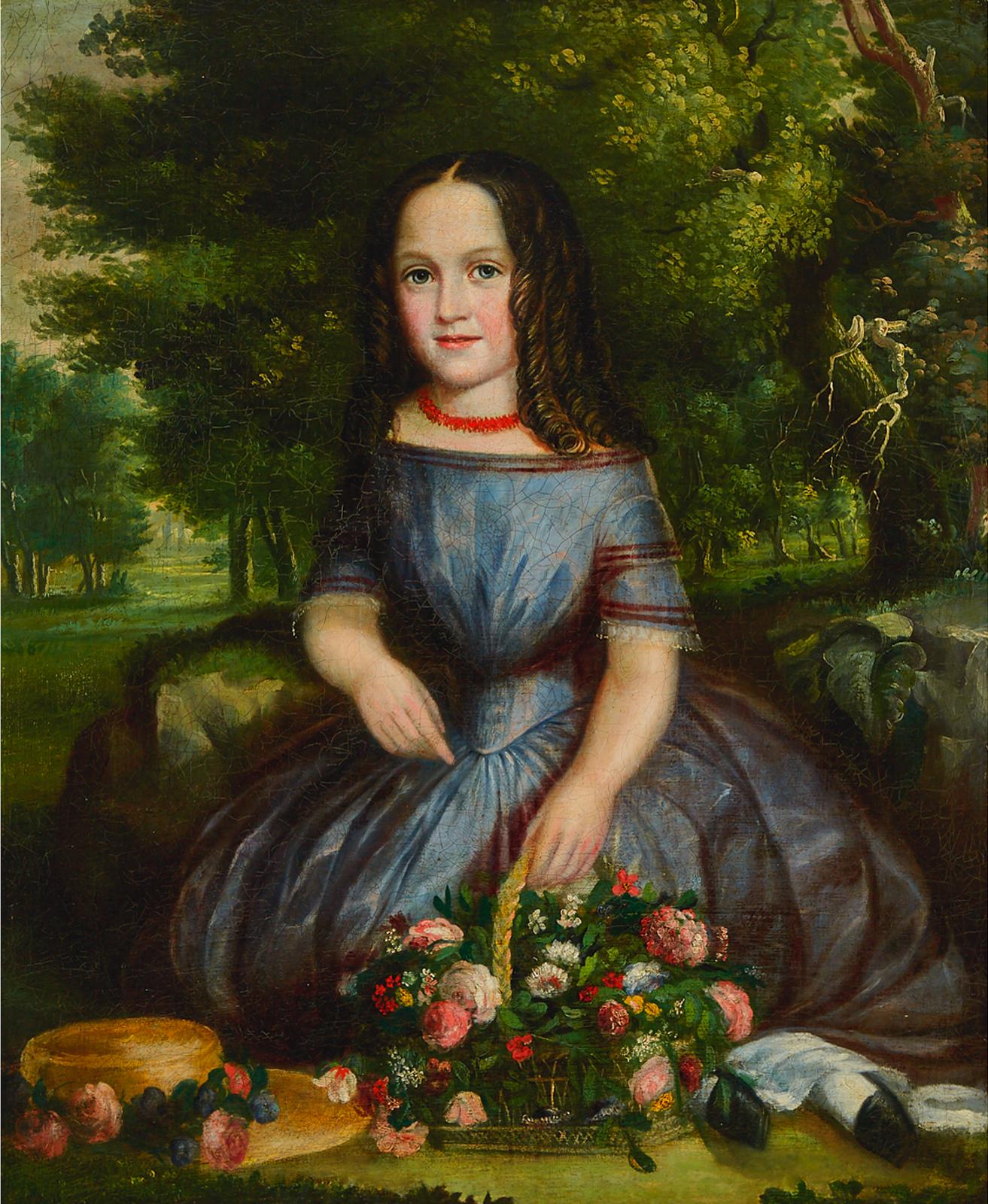 Robert Reginald Whale (1805-1887) - Portrait Of A Girl In A Landscape