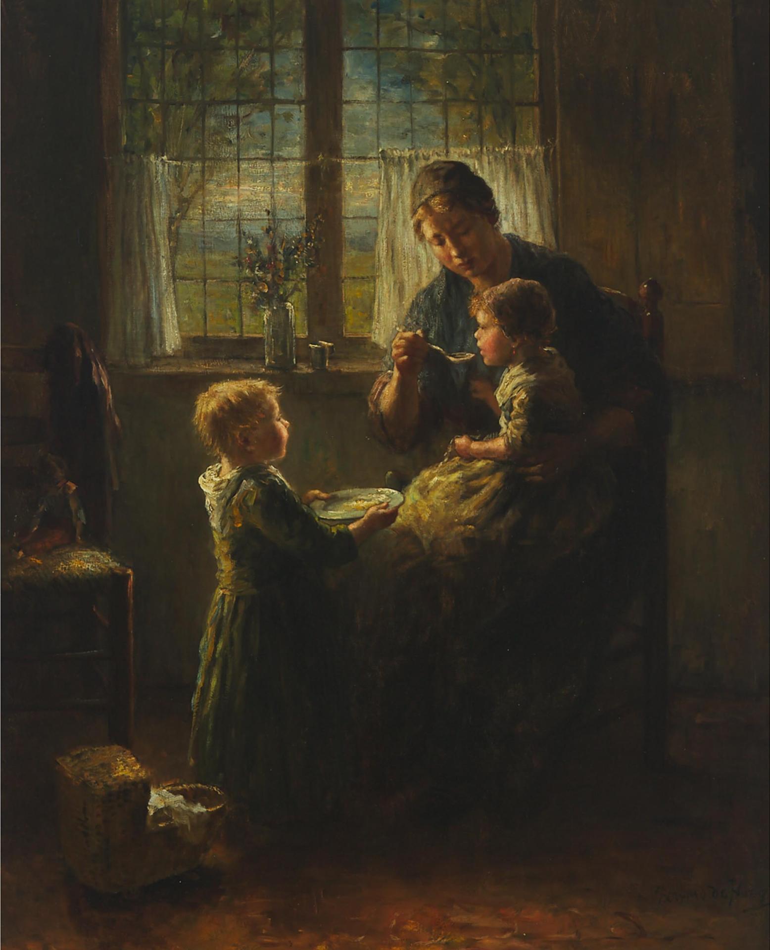 Bernard J. de Hoog (1867-1943) - Feeding The Child