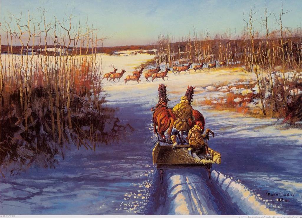 Michael Lonechild (1955) - Hunting the Elk in the Moose Mountains