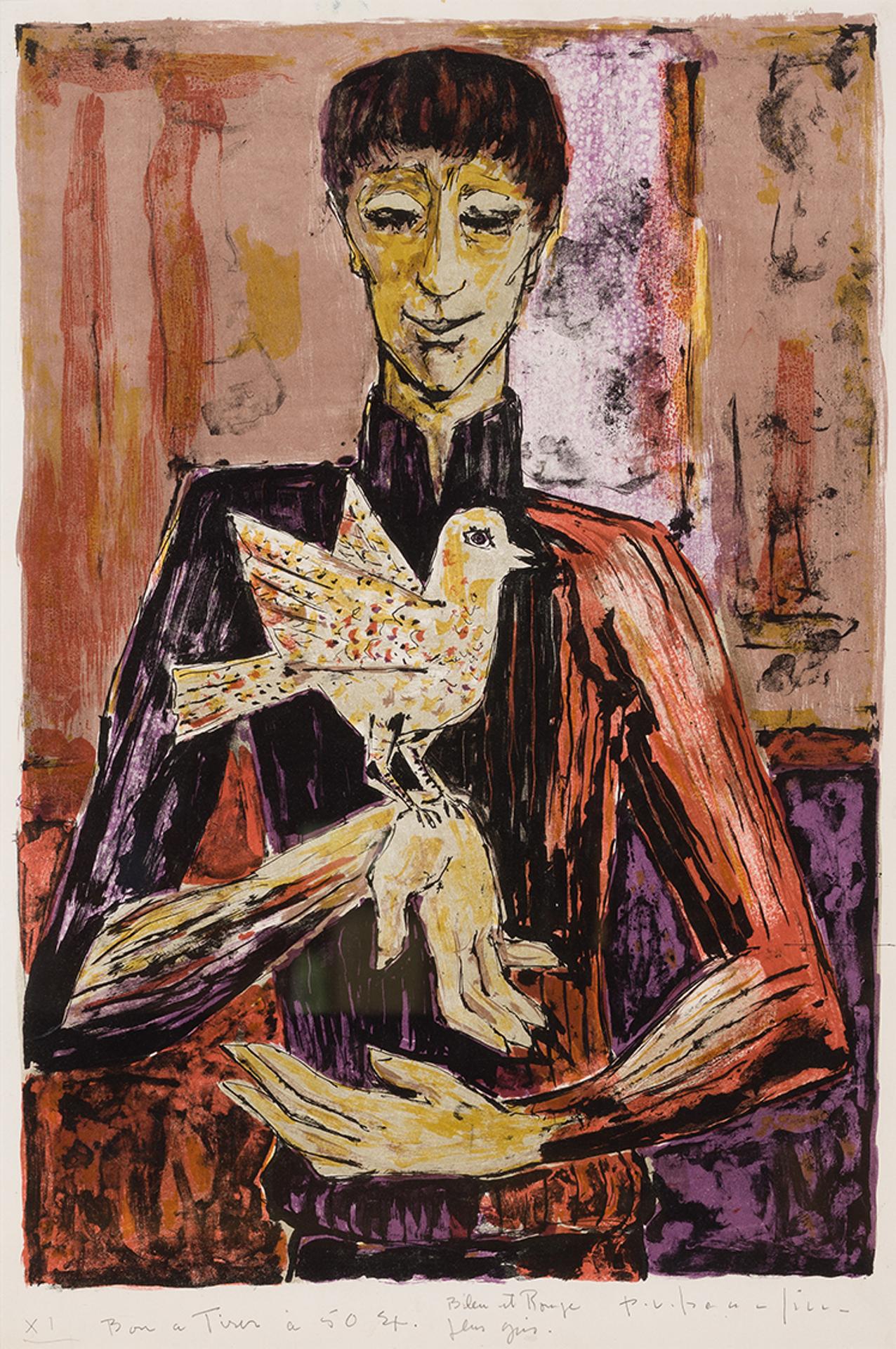 Paul Vanier Beaulieu (1910-1996) - L'homme à l'oiseau