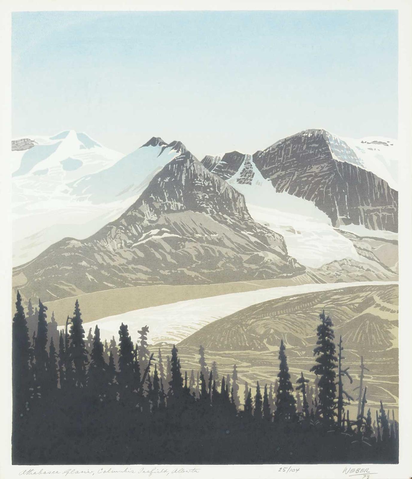 George Weber (1907-2002) - Athabasca Glacier, Columbia Icefield, Alberta  #25/104
