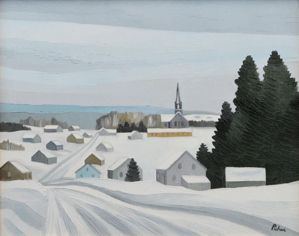 Claude Picher (1927-1998) - Village de Gaspesie, 1981