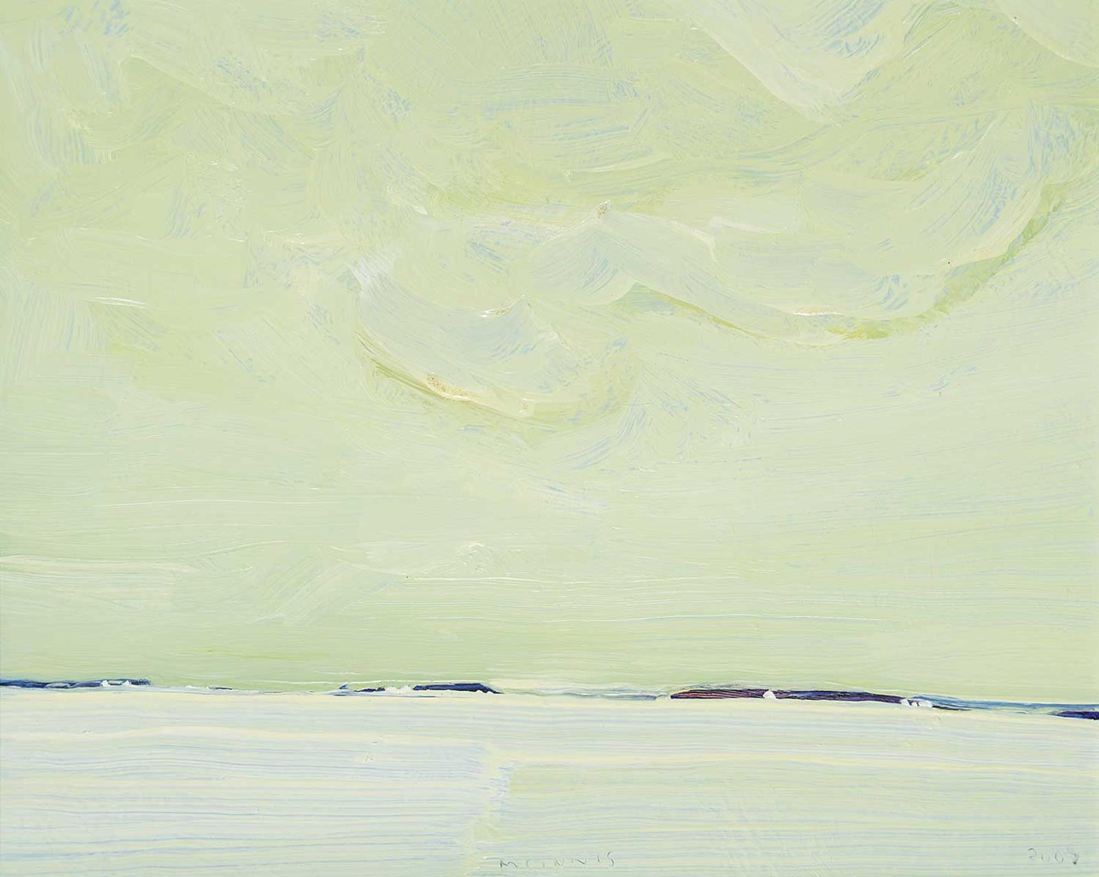 Robert F.M. McInnis (1942) - Untitled - Green Sky in Wintertime