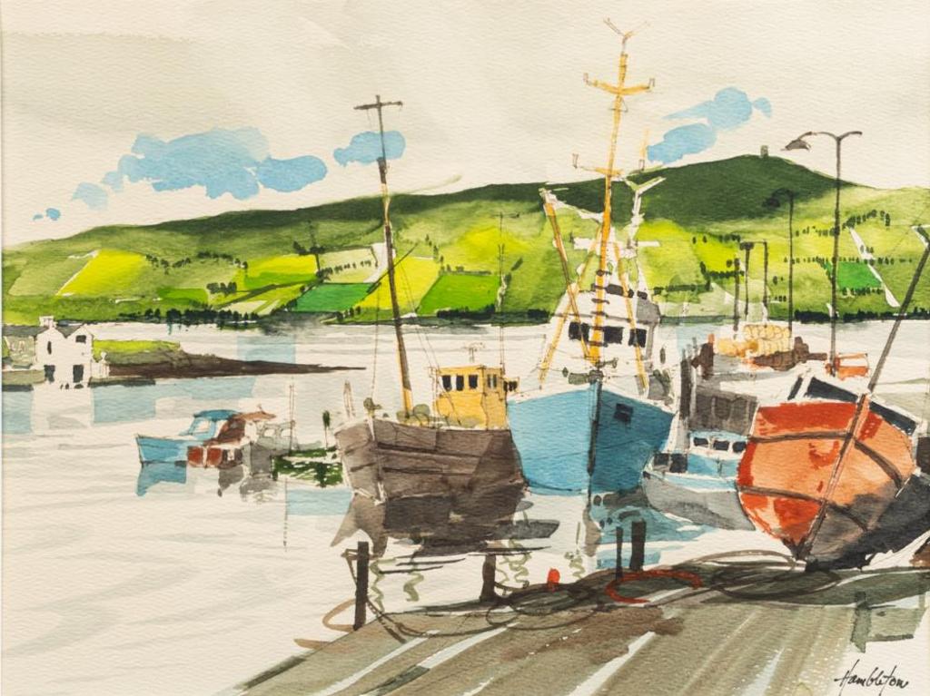 Jack Hambleton (1916-1988) - Moored Boats