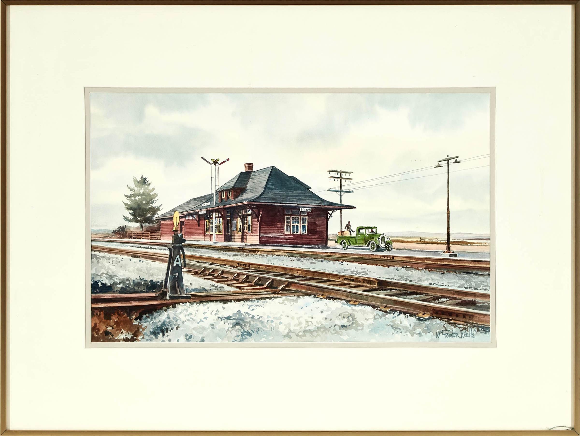 William Fowler Wells - Waiting For The Train, Bolton, Ont.