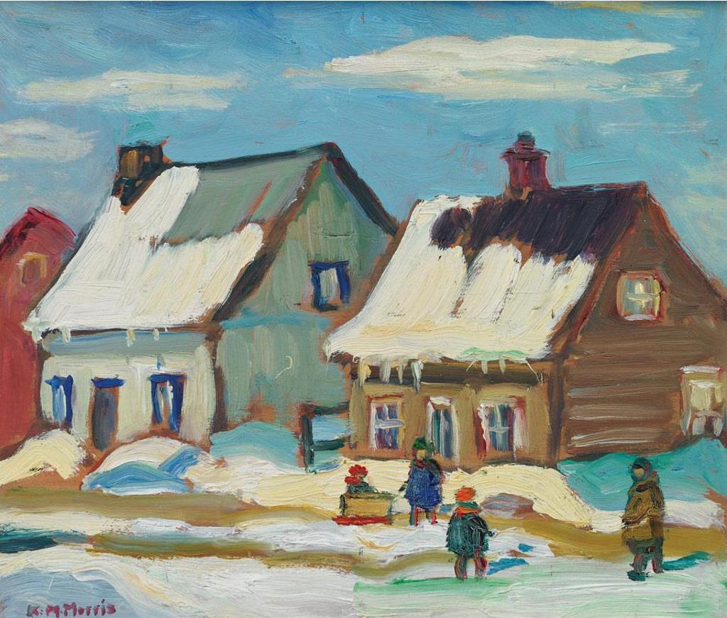 Kathleen Moir Morris (1893-1986) - Children Playing On A Winter Day