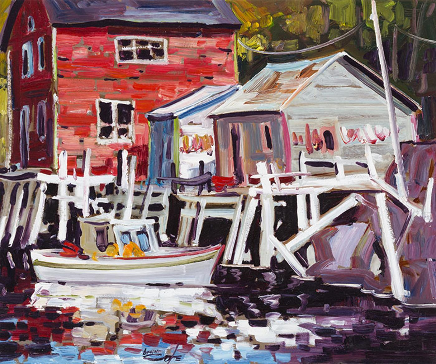 Bruno Côté (1940-2010) - Red Shack, Quidi Vidi N.F.L.D.