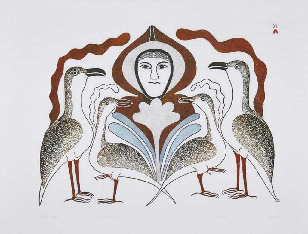 Kenojuak Ashevak (1927-2013) - Protective Birds