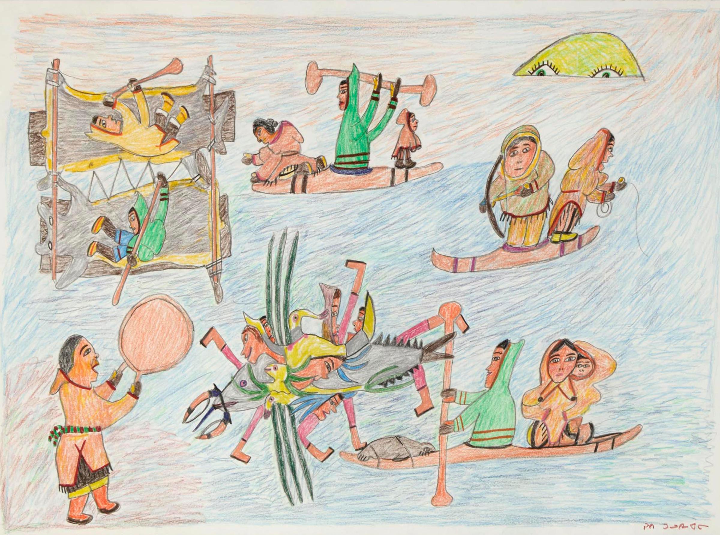 Ruth Annaqtuusi (Annuktoshe) Tulurialik (1934) - Untitled (Legend Of The Sea Spirit), Ca. 1990