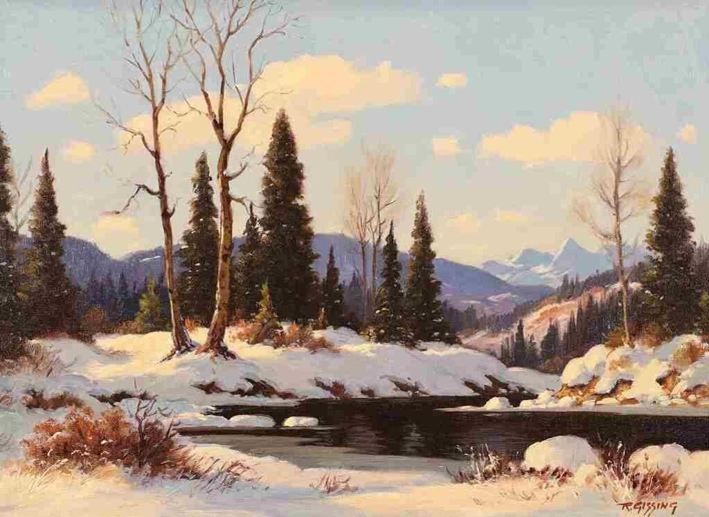 Roland Gissing (1895-1967) - Snow In The Foothills
