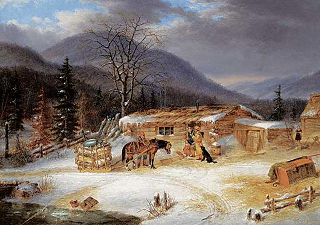 Cornelius David Krieghoff (1815-1872) - Canadians Preparing for Town