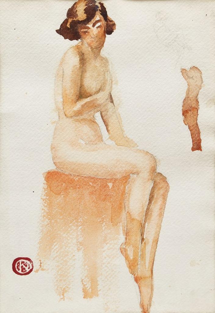 Henri Hebert (1884-1950) - Seated Nude
