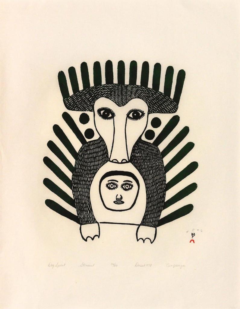 Ningeeuga Oshuitoq (1918-1980) - Dog Spirit; 1978