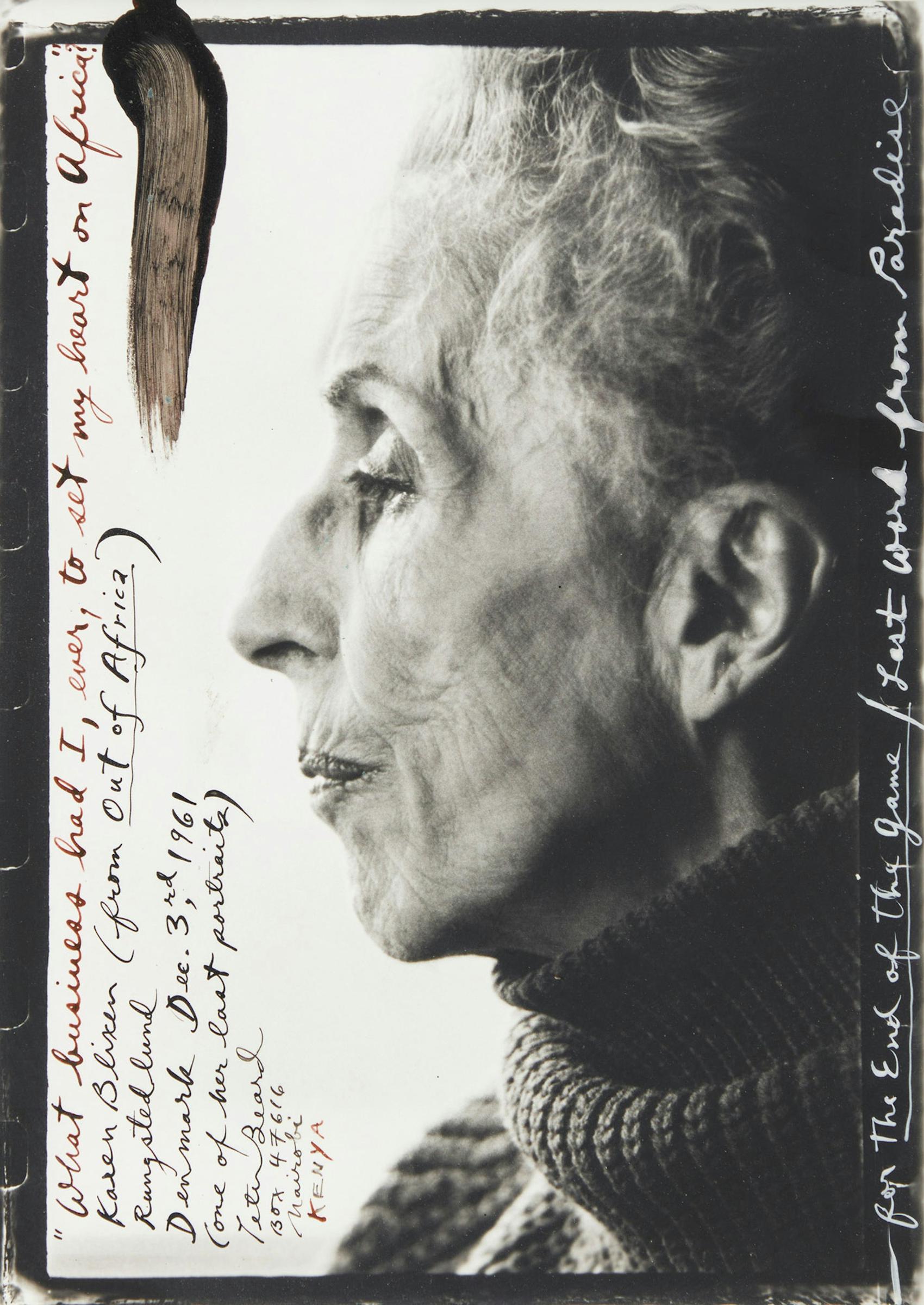 Peter Beard (1938-2020) - Karen Blixen in Rungstedlund, Denmark, 1961