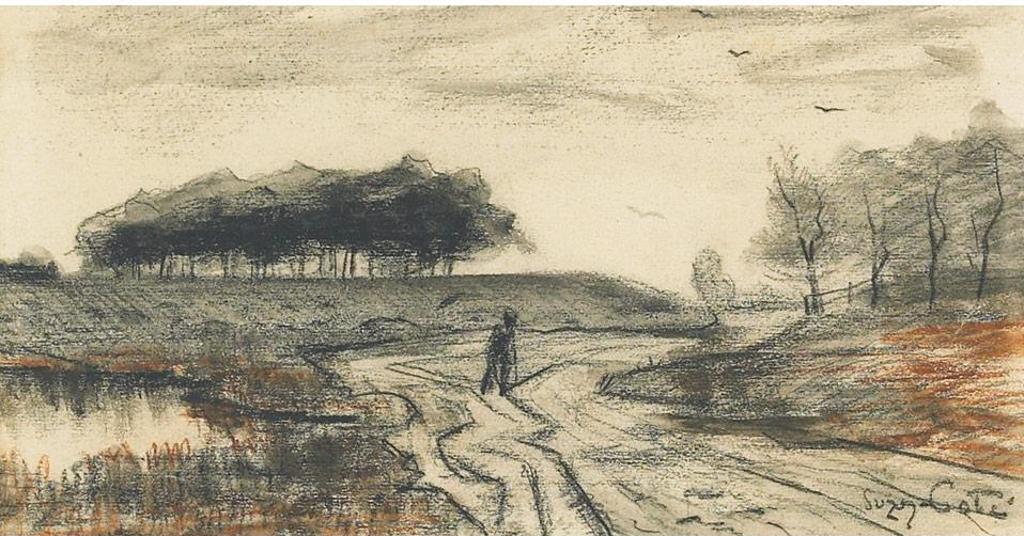 Marc-Aurèle de Foy Suzor-Coté (1869-1937) - Figure On A Rural Road