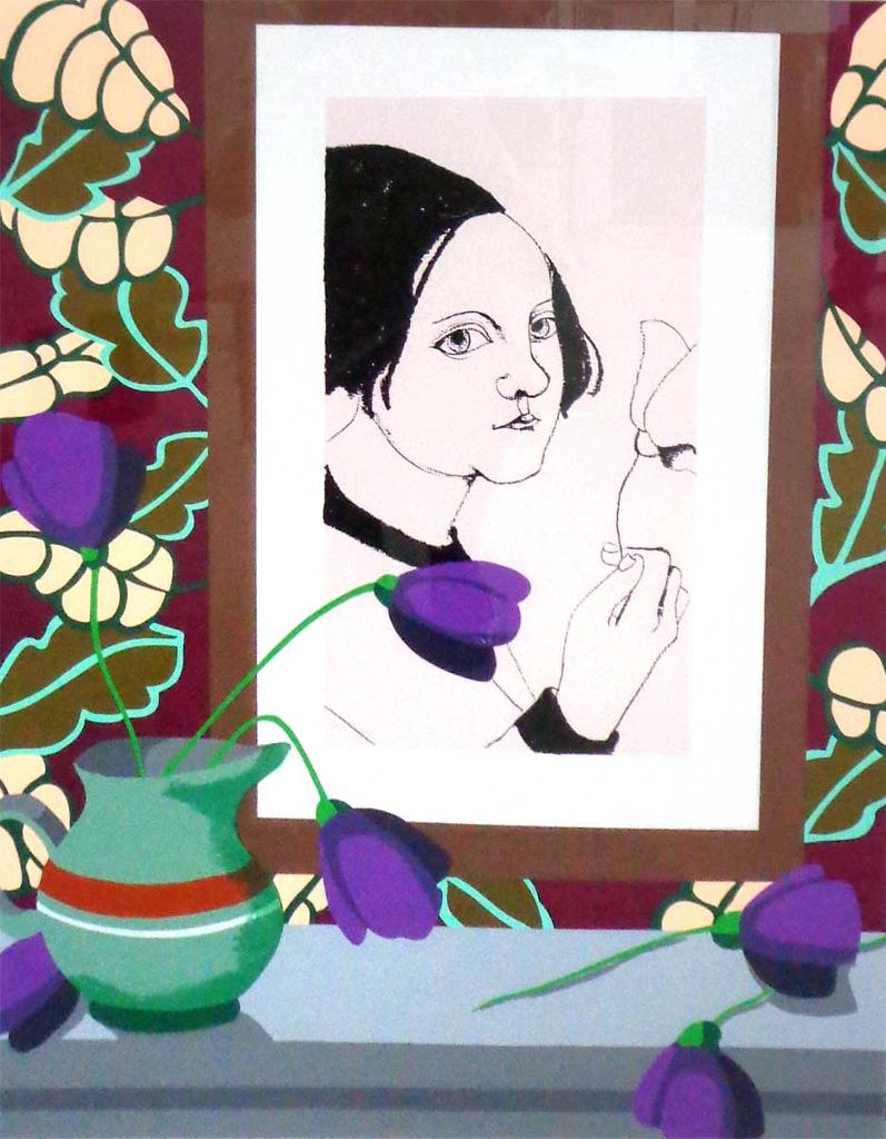 Louise Scott (1936-2007) - Tulipes et violettes