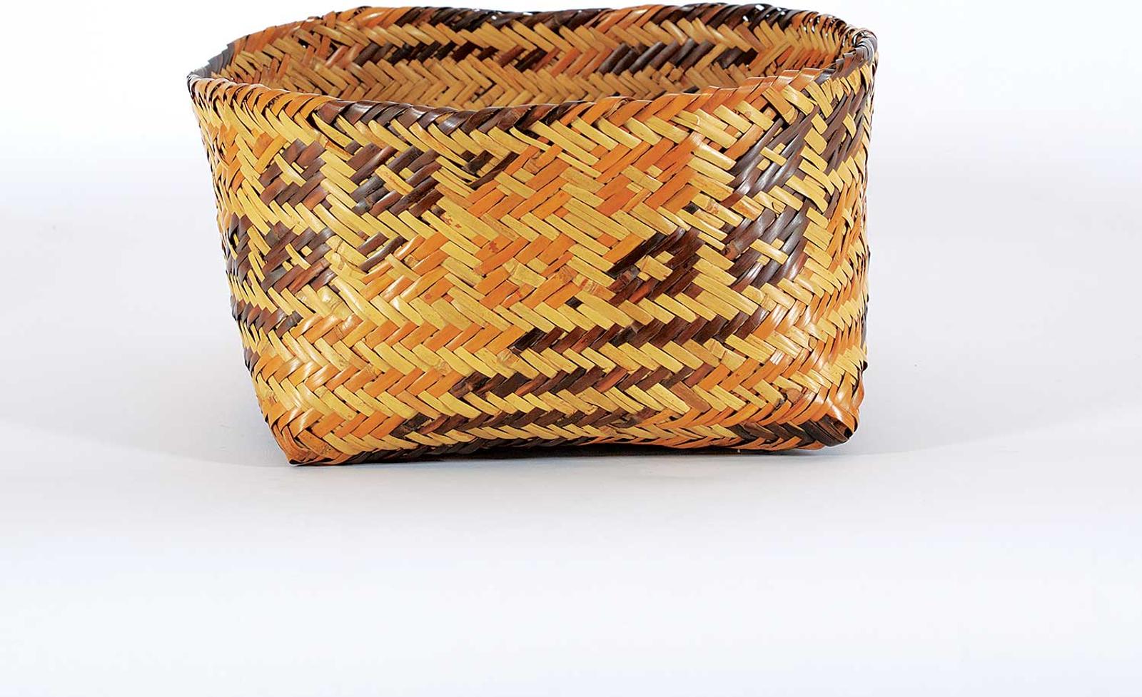 Northwest Coast First Nations School - Square Base Round Topped Basket