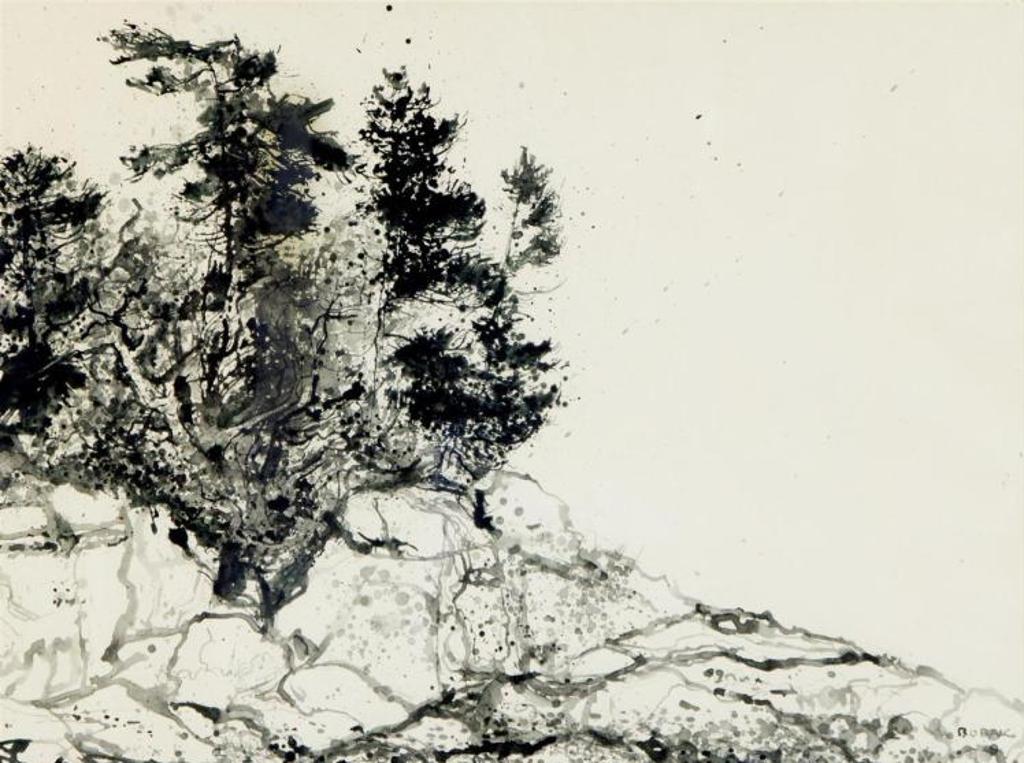 Bruno Joseph Bobak (1923-2012) - Trees on a Bluff