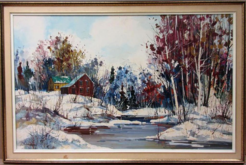Gyula - Winter Scene With Cabins