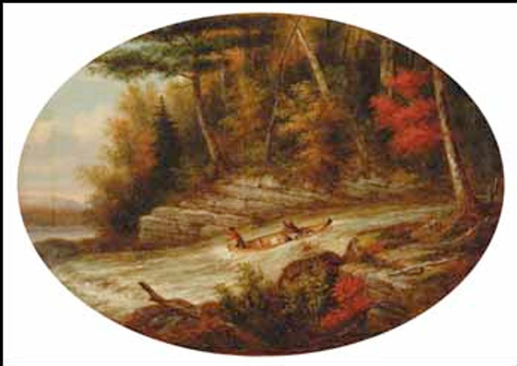 Cornelius David Krieghoff (1815-1872) - Running the Rapids