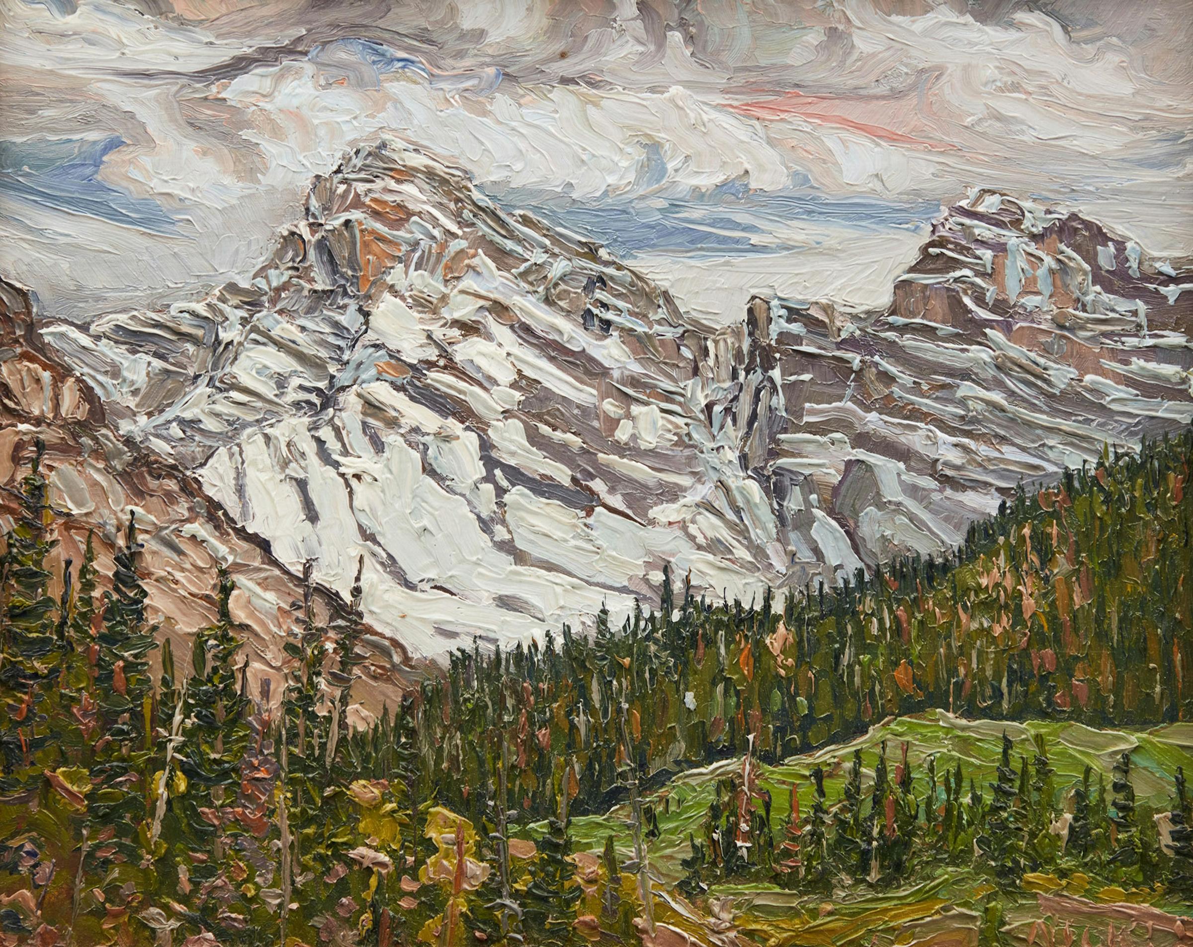 Lawrence Nickle (1931-2014) - Mount Nigel, Alberta; Buildings East of Burk’s Falls