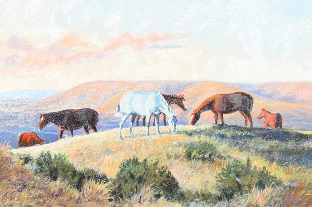 Malcolm James (Mac) MacKenzie (1932-2002) - Horses Grazing; 1991