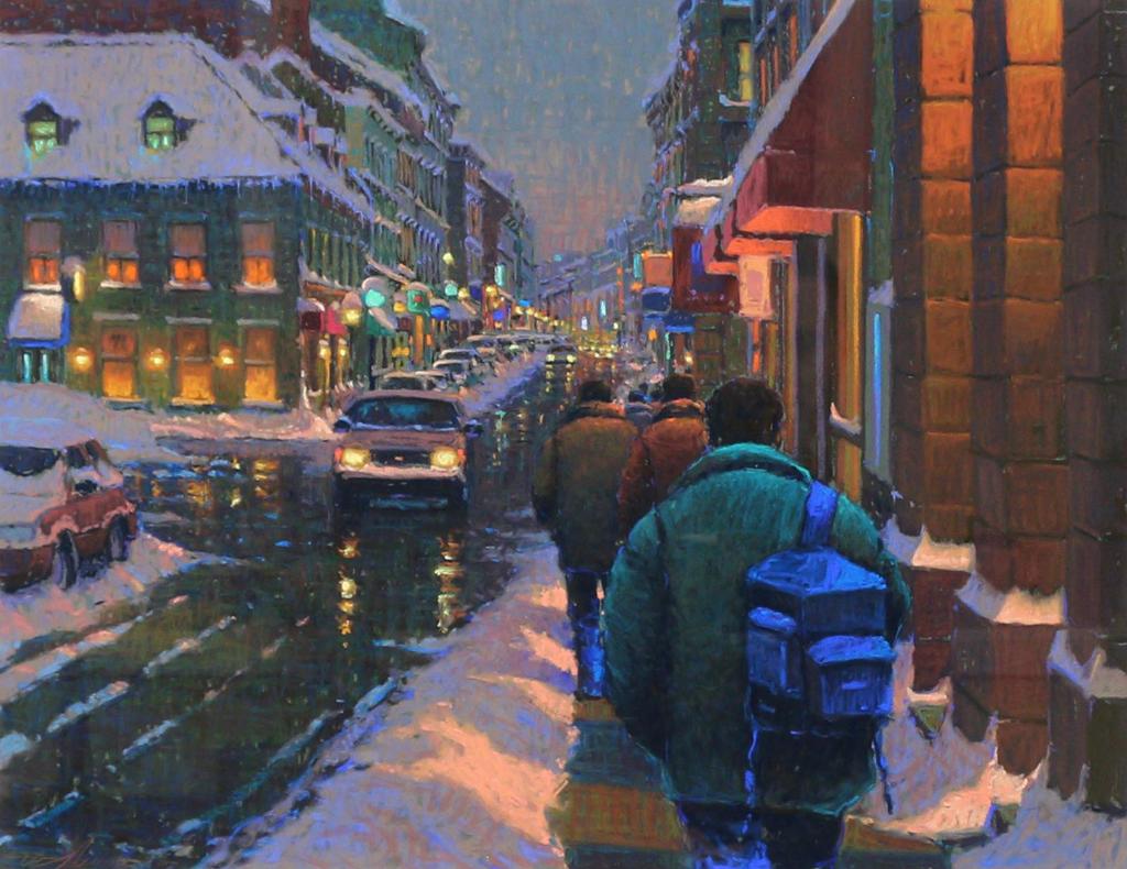 Richard Savoie (1959) - A Night On St. Paul, Old Montreal; 2003