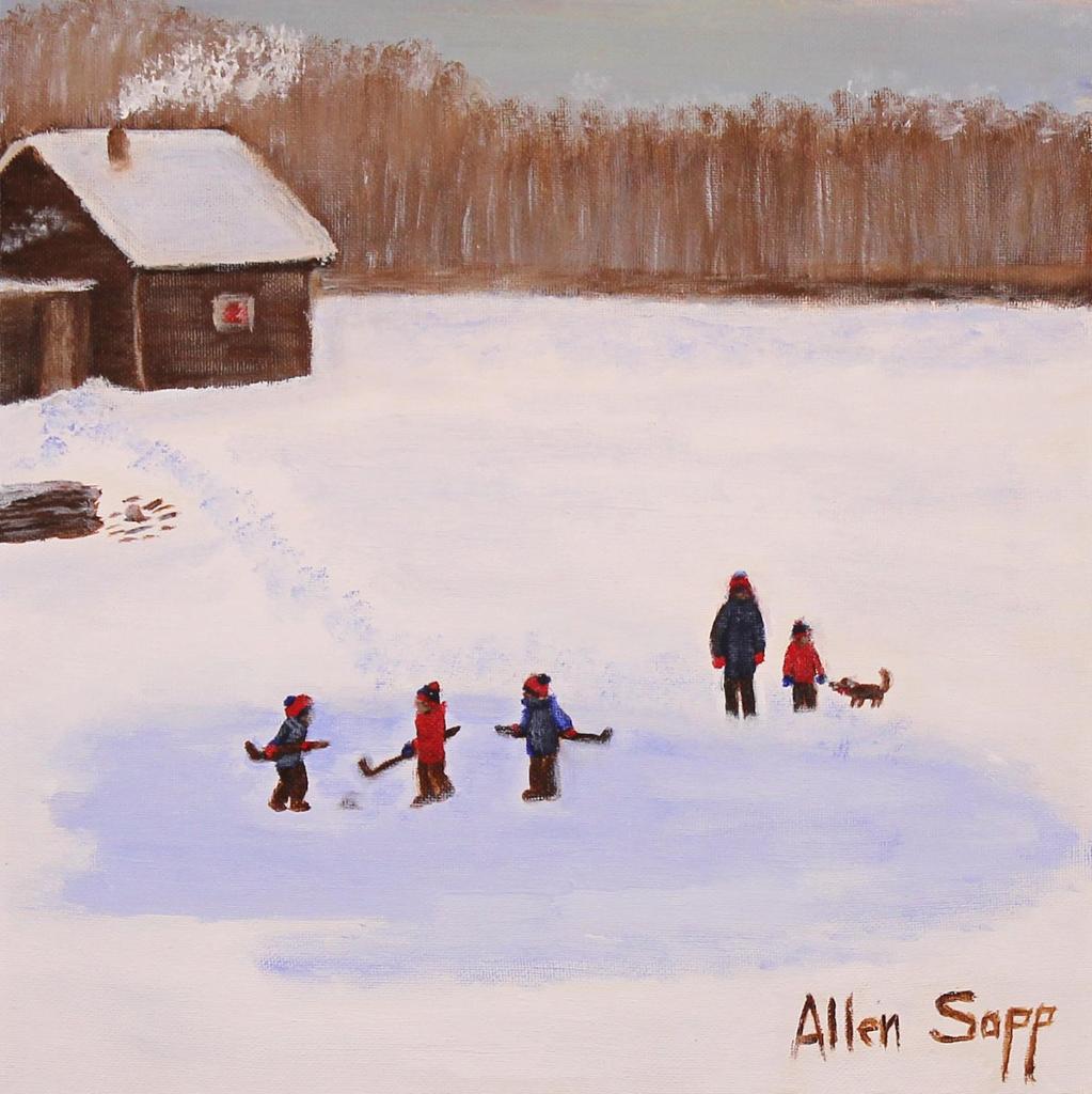 Allen Fredrick Sapp (1929-2015) - Watching The Kids Play Hockey