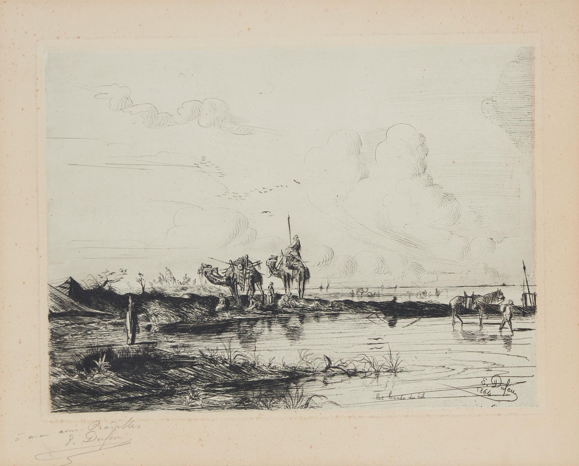 Edouard-Jacques Dufeu - Le Bord Du Nil, 1864
