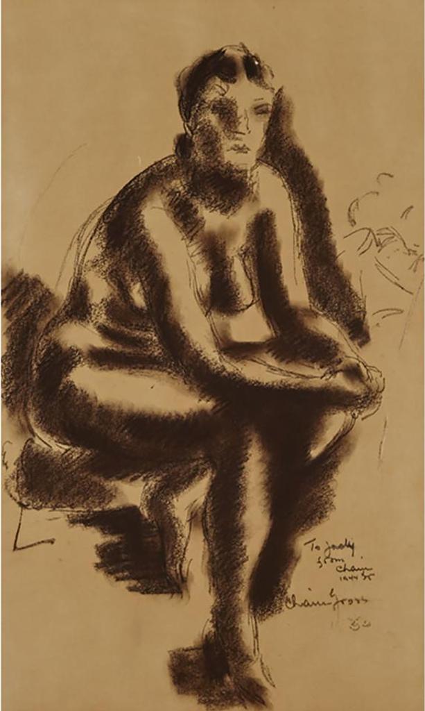 Chaim Gross (1904-1991) - Seated Nude Female, 1944